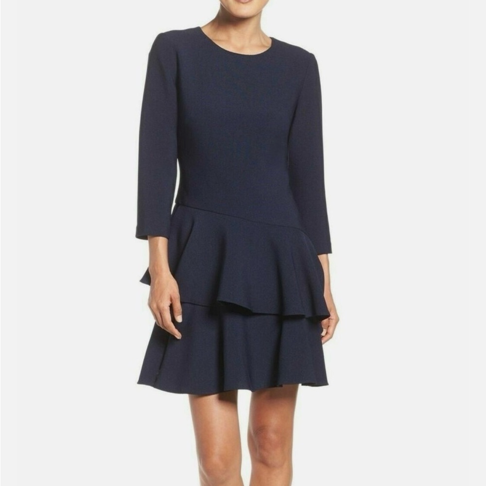 0291 - Eliza J Elegant Navy Blue Dress